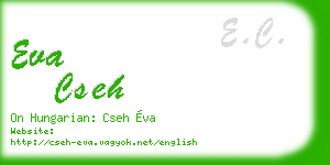 eva cseh business card