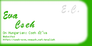 eva cseh business card